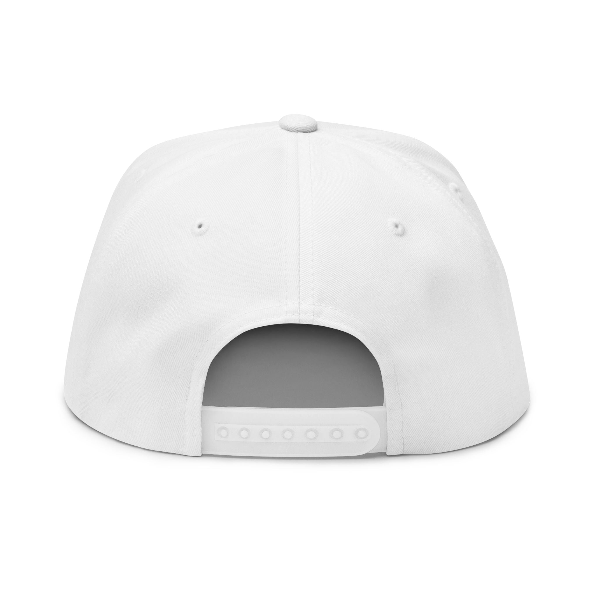 Embroidered Blue Butterfly Flat Bill Cap