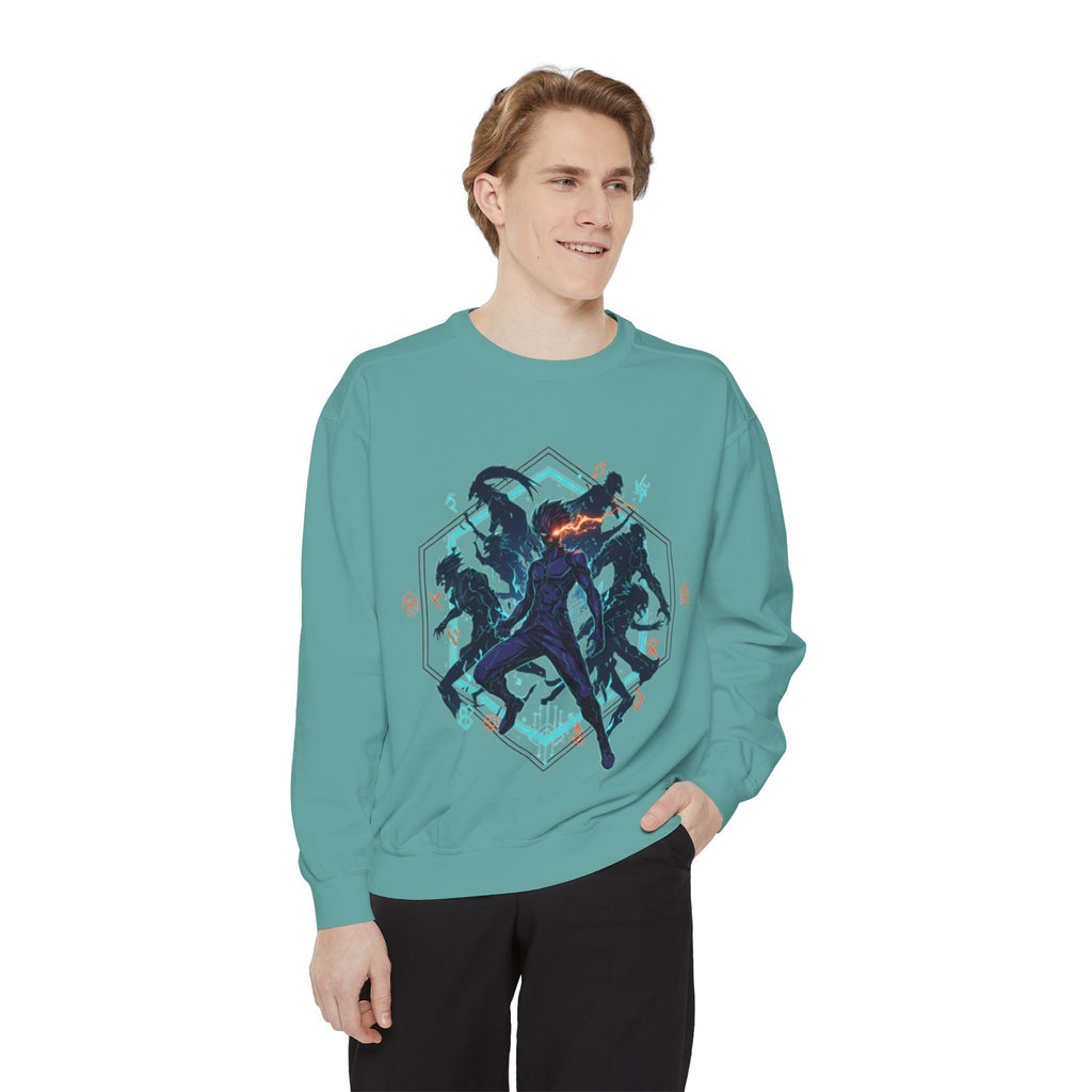 Action Squad Sweatshirt — Dynamic Shadow Fighters Graphic Crewneck