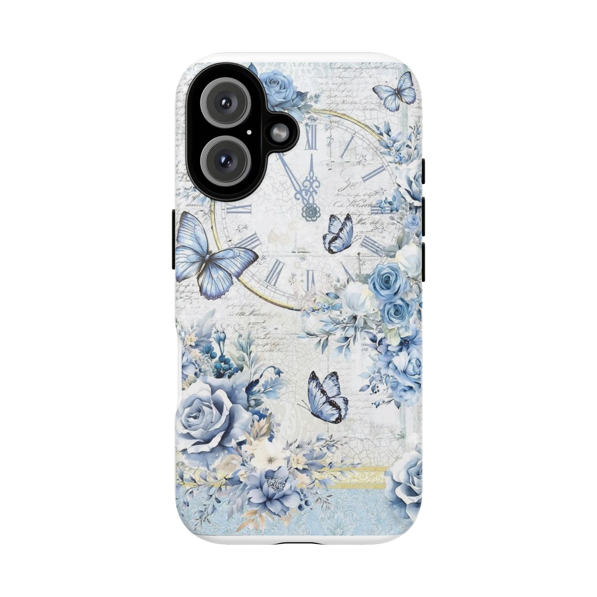 Vintage Blue Roses Tough Protective Phone Case