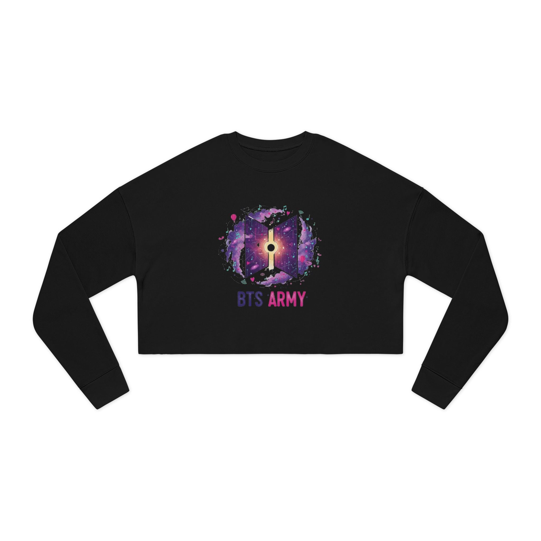 BTS ARMY Logo Cropped Sweatshirt — Women's K‑Pop Fan Crop Top