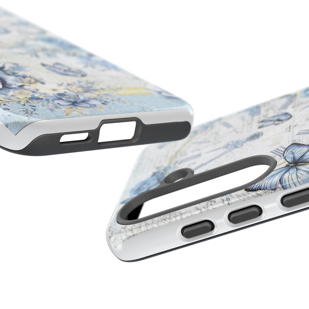 Vintage Blue Roses Tough Protective Phone Case