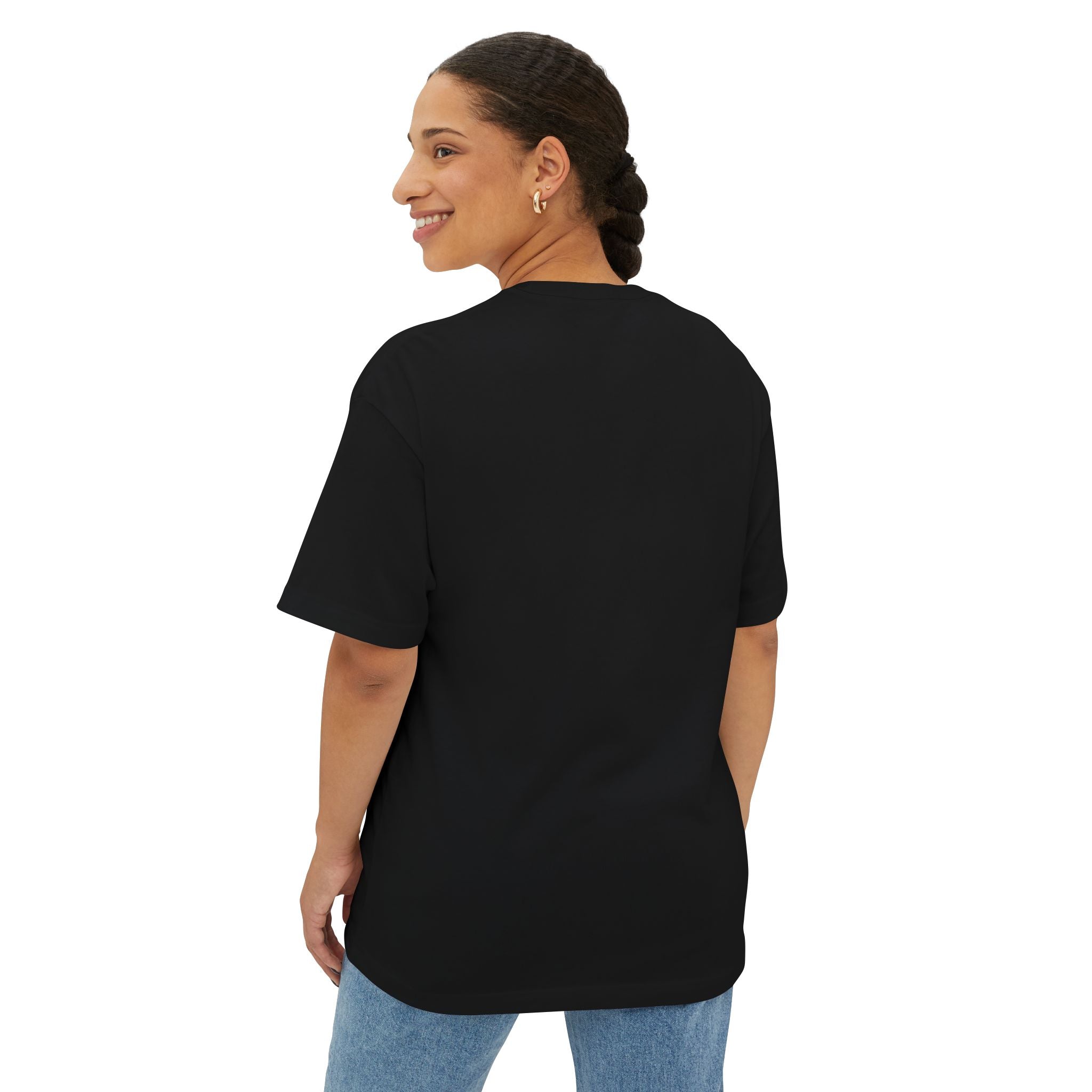 Graphic Tee — "Love Is A Window But I Saw A Door On Fire" Oversized Boxy Shirt