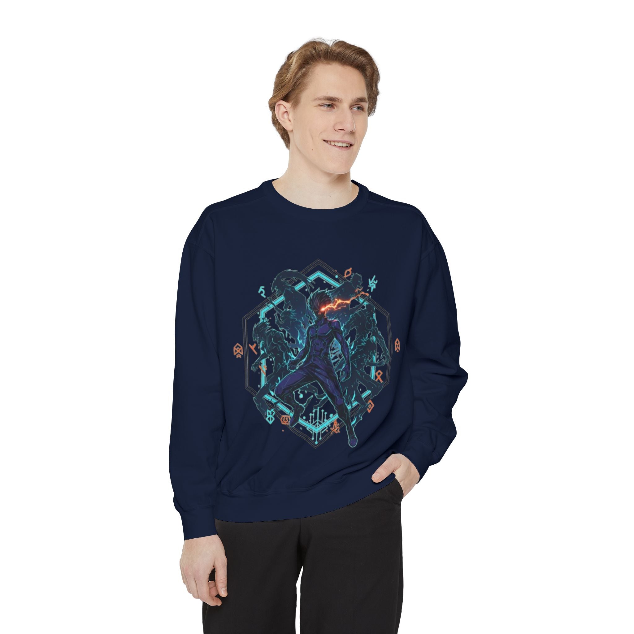 Action Squad Sweatshirt — Dynamic Shadow Fighters Graphic Crewneck