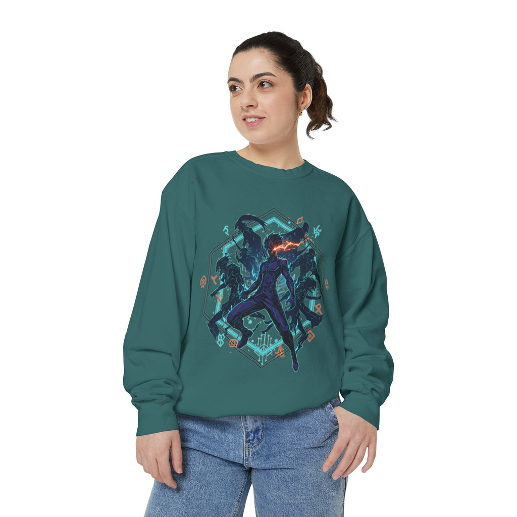 Action Squad Sweatshirt — Dynamic Shadow Fighters Graphic Crewneck