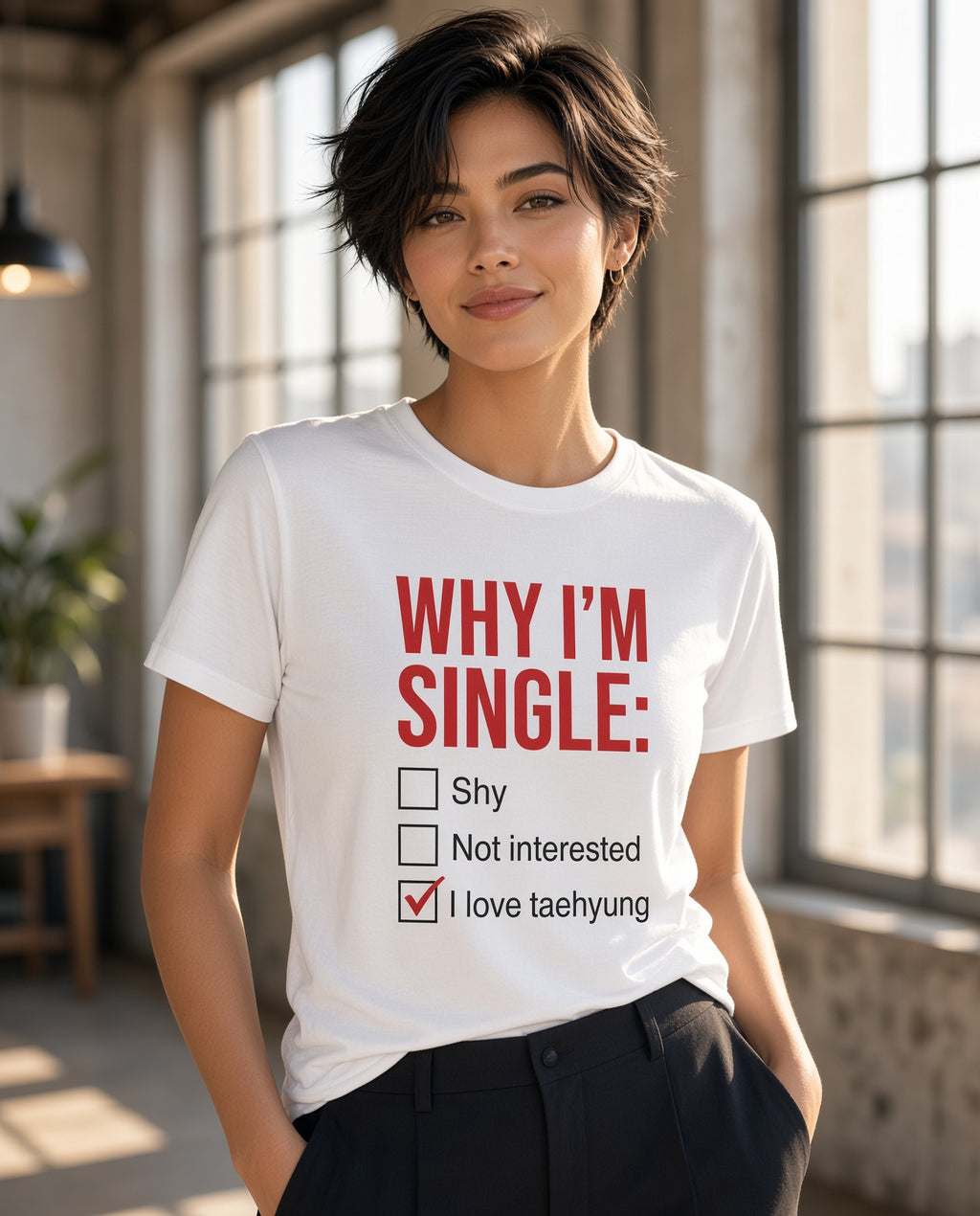 Why I'm Single Tee - "I Love Taehyung" K-Pop Fan T-Shirt