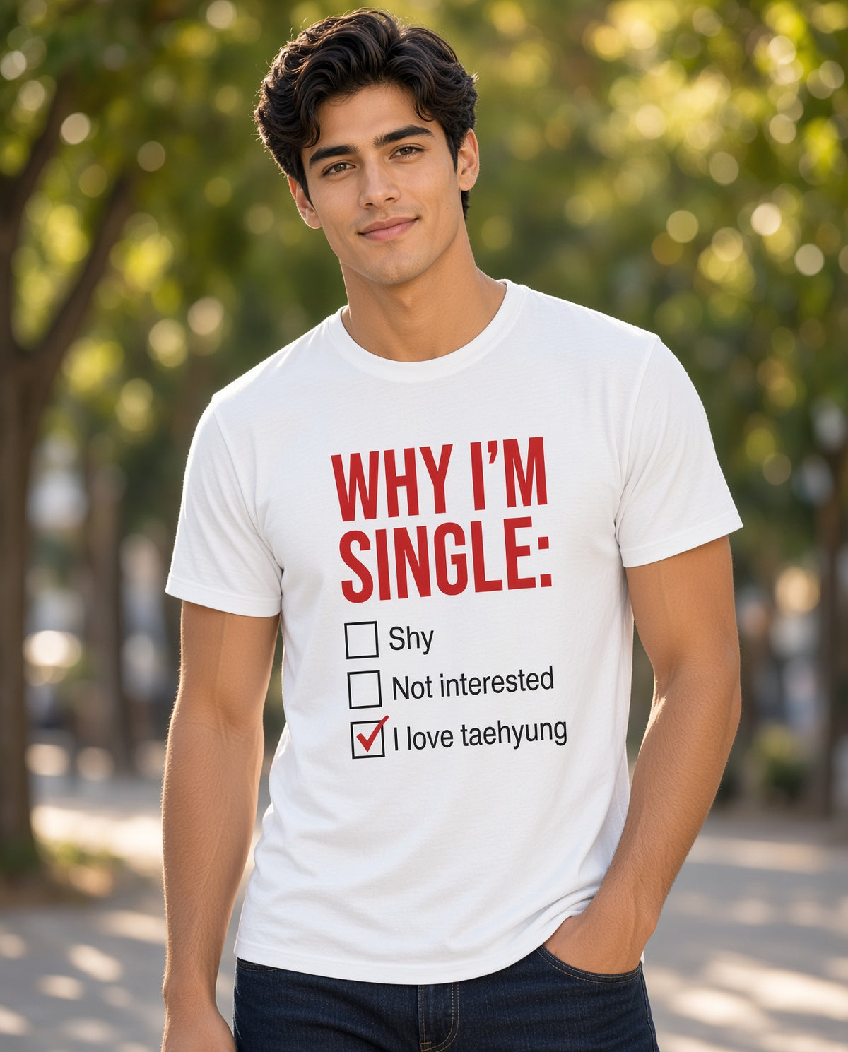 Why I'm Single Tee - "I Love Taehyung" K-Pop Fan T-Shirt
