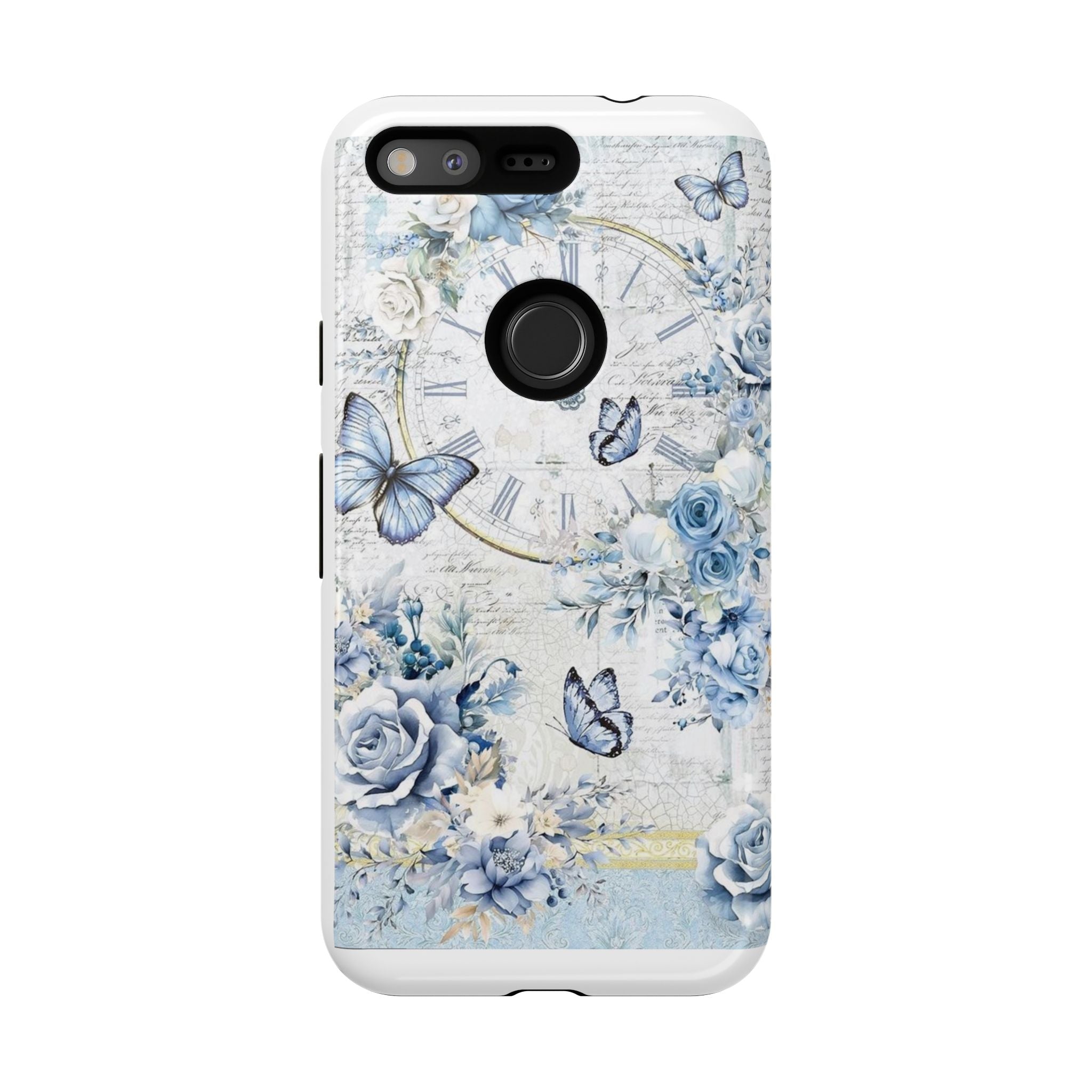 Vintage Blue Roses Tough Protective Phone Case