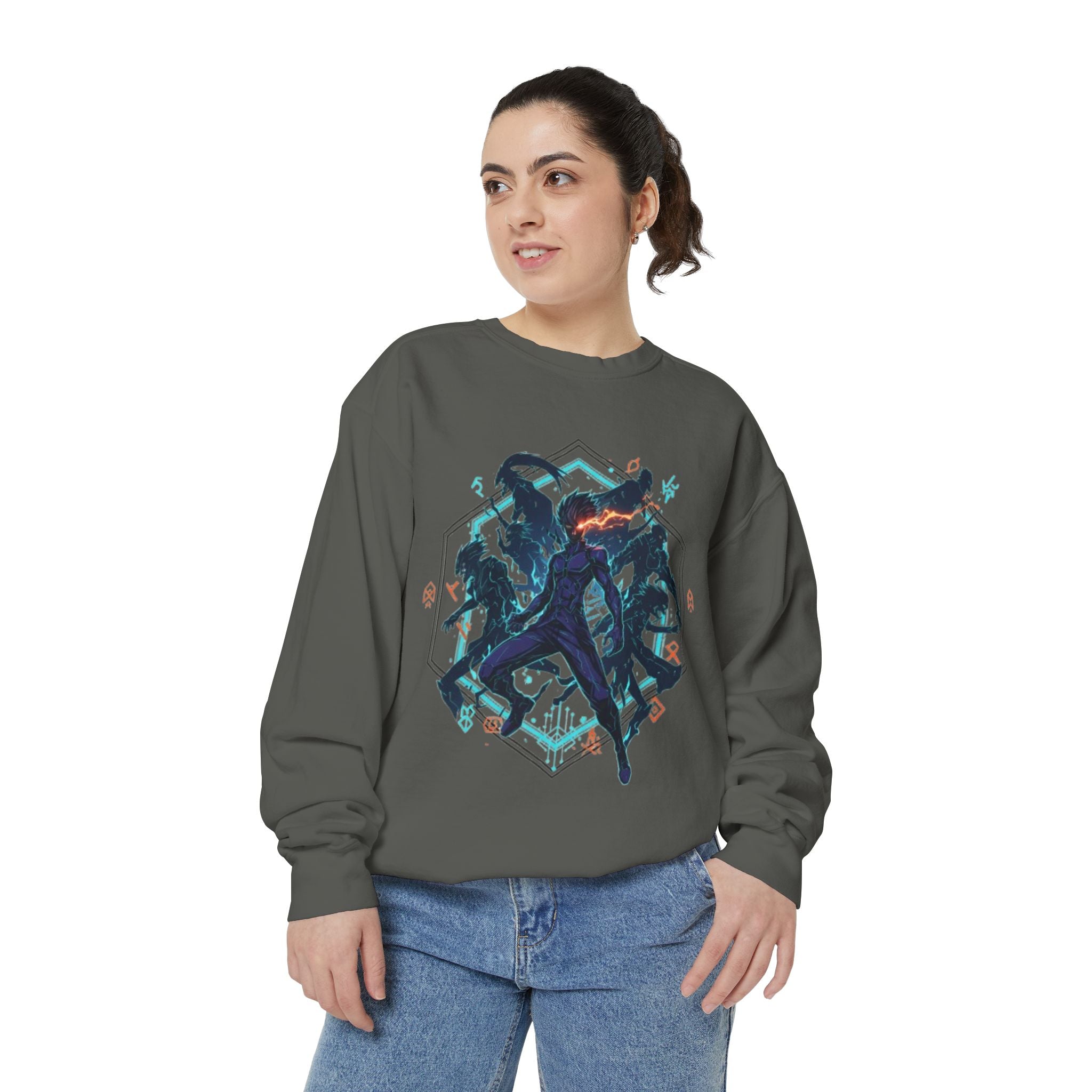 Action Squad Sweatshirt — Dynamic Shadow Fighters Graphic Crewneck