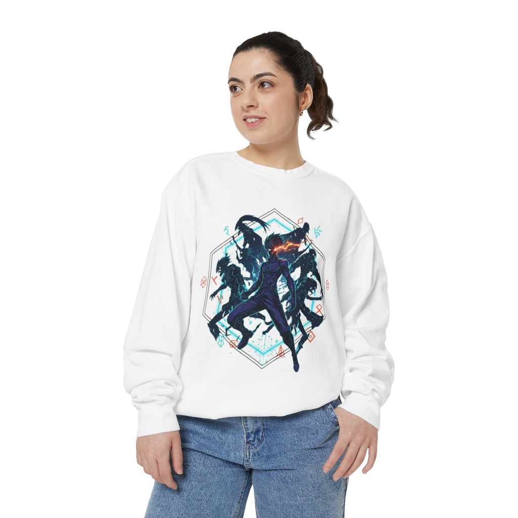 Action Squad Sweatshirt — Dynamic Shadow Fighters Graphic Crewneck