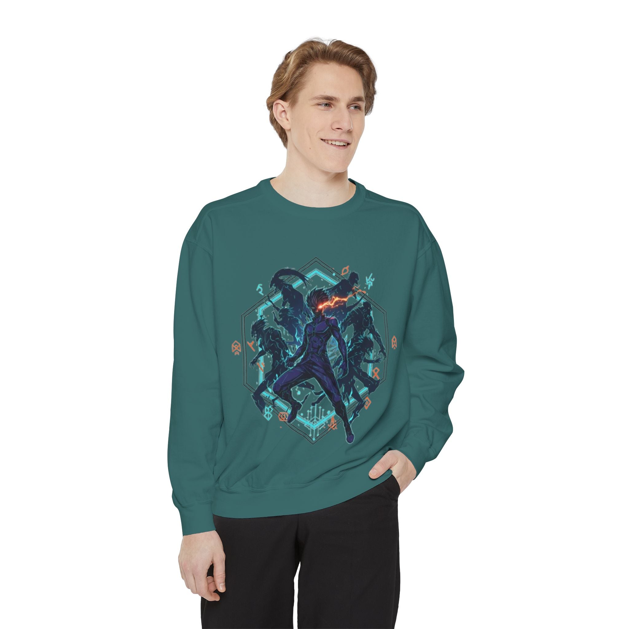 Action Squad Sweatshirt — Dynamic Shadow Fighters Graphic Crewneck