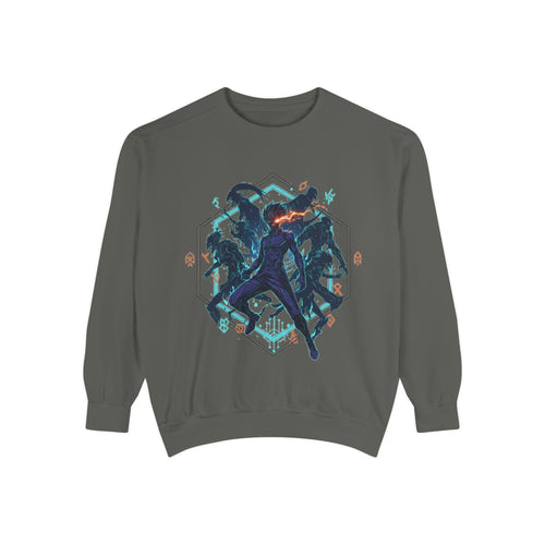 Action Squad Sweatshirt — Dynamic Shadow Fighters Graphic Crewneck