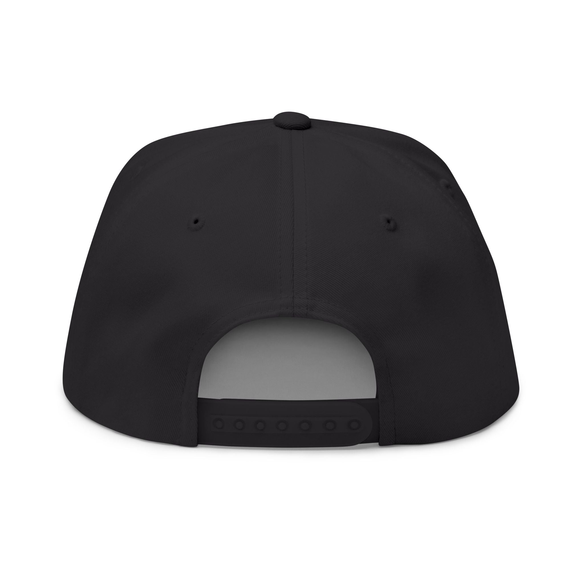 Embroidered Blue Butterfly Flat Bill Cap