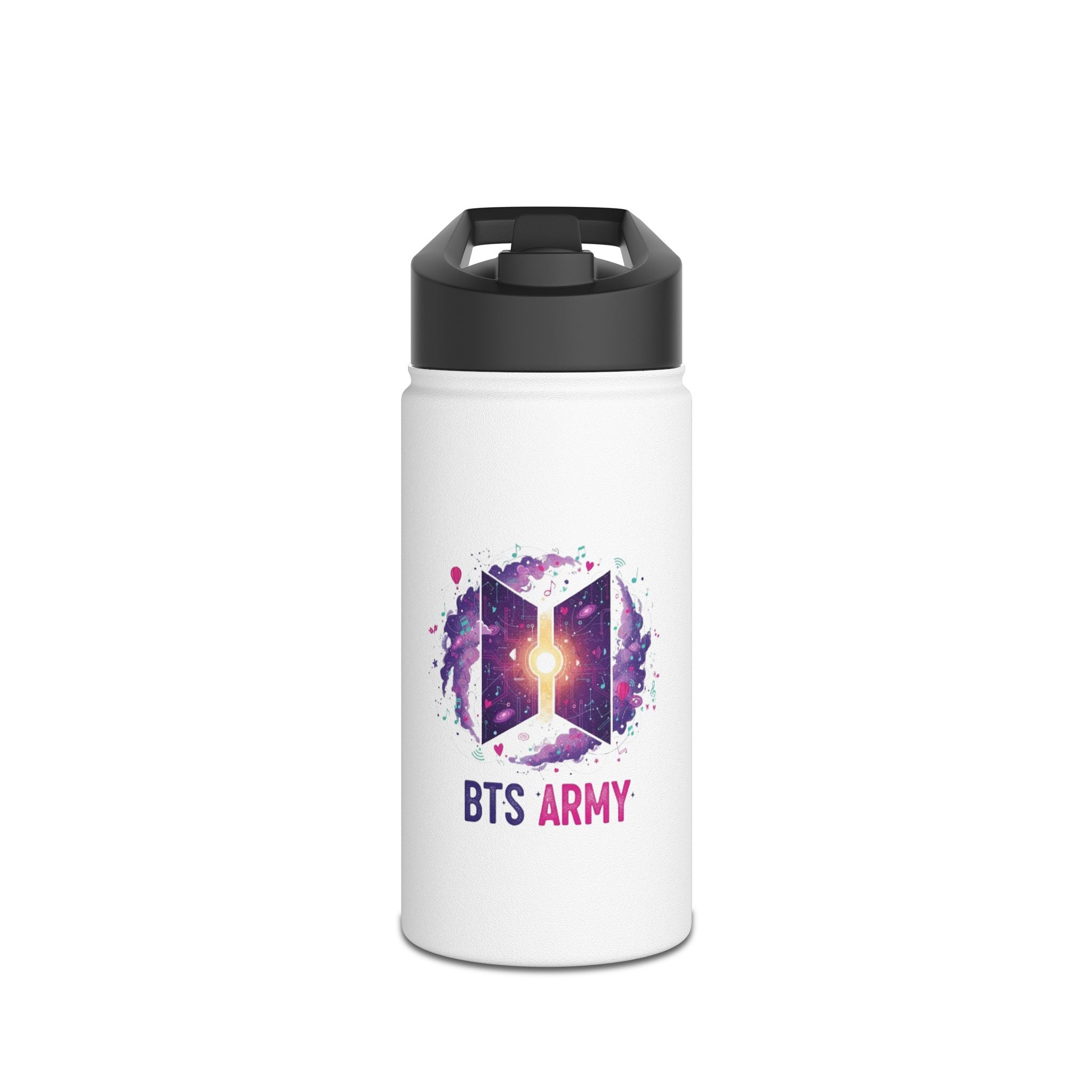 BTS ARMY Stainless Steel Water Bottle — Galaxy Logo Insulated Bottle