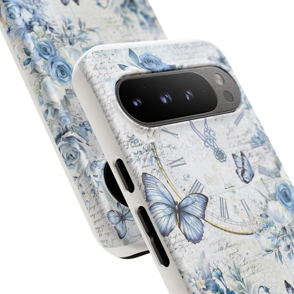 Vintage Blue Roses Tough Protective Phone Case