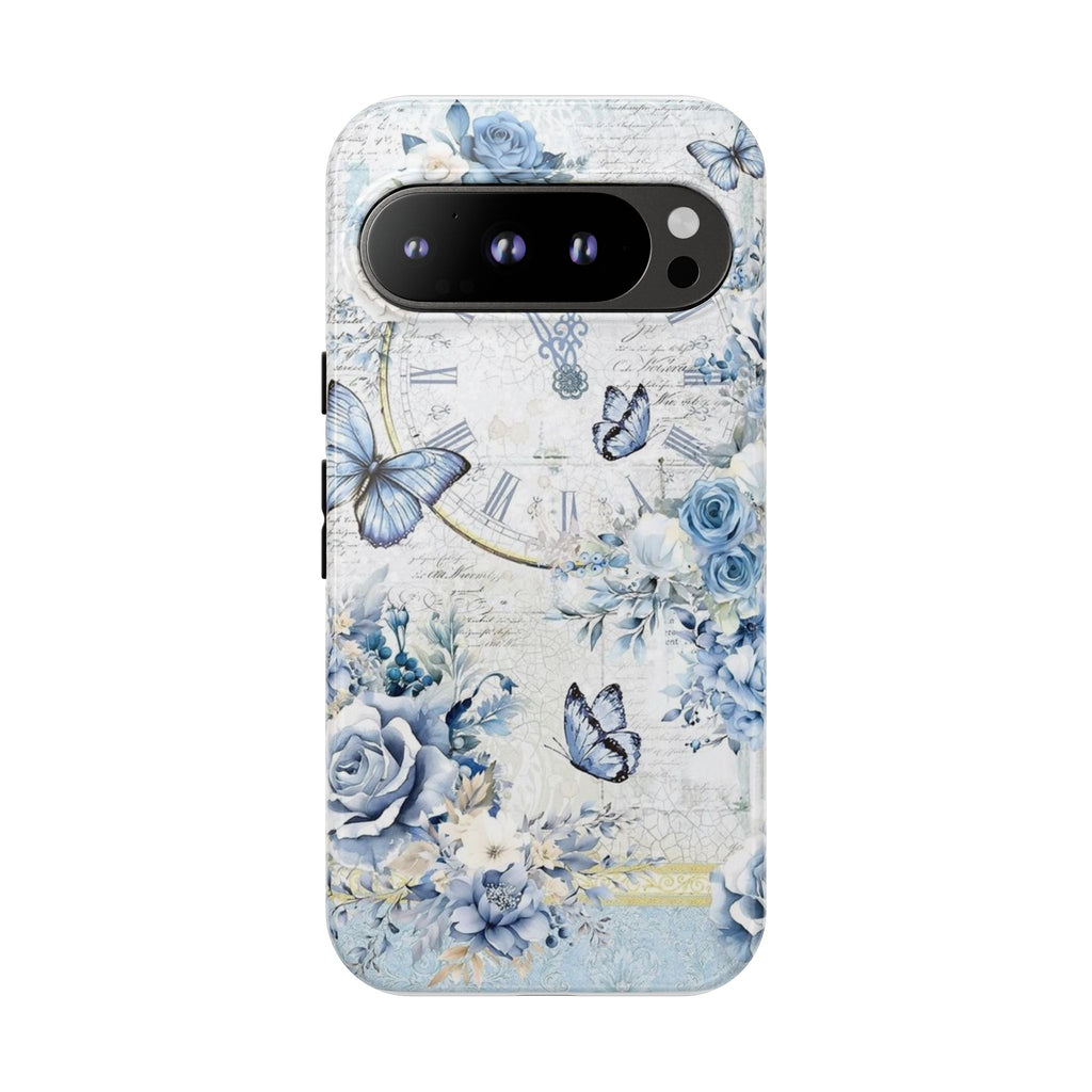 Vintage Blue Roses Tough Protective Phone Case