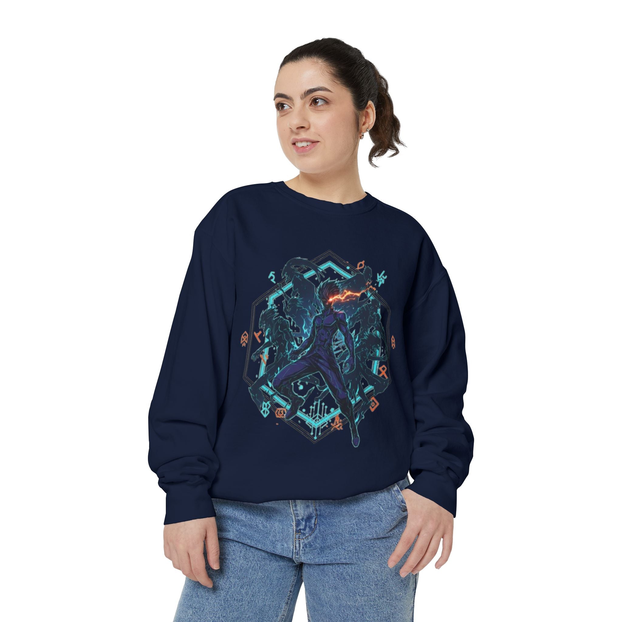 Action Squad Sweatshirt — Dynamic Shadow Fighters Graphic Crewneck