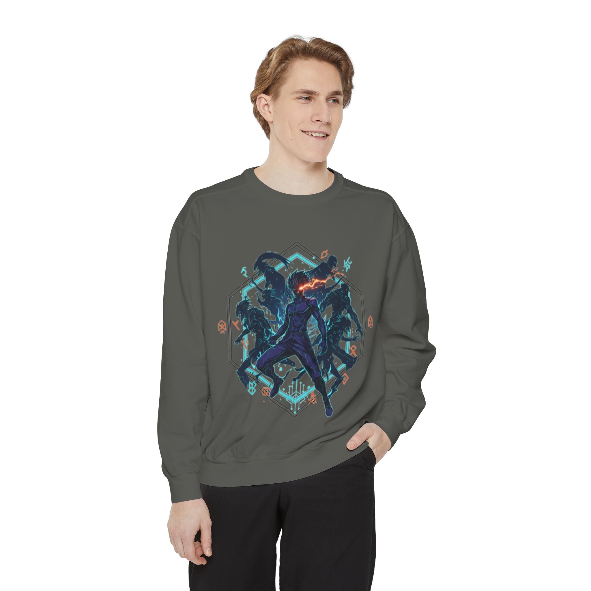 Action Squad Sweatshirt — Dynamic Shadow Fighters Graphic Crewneck