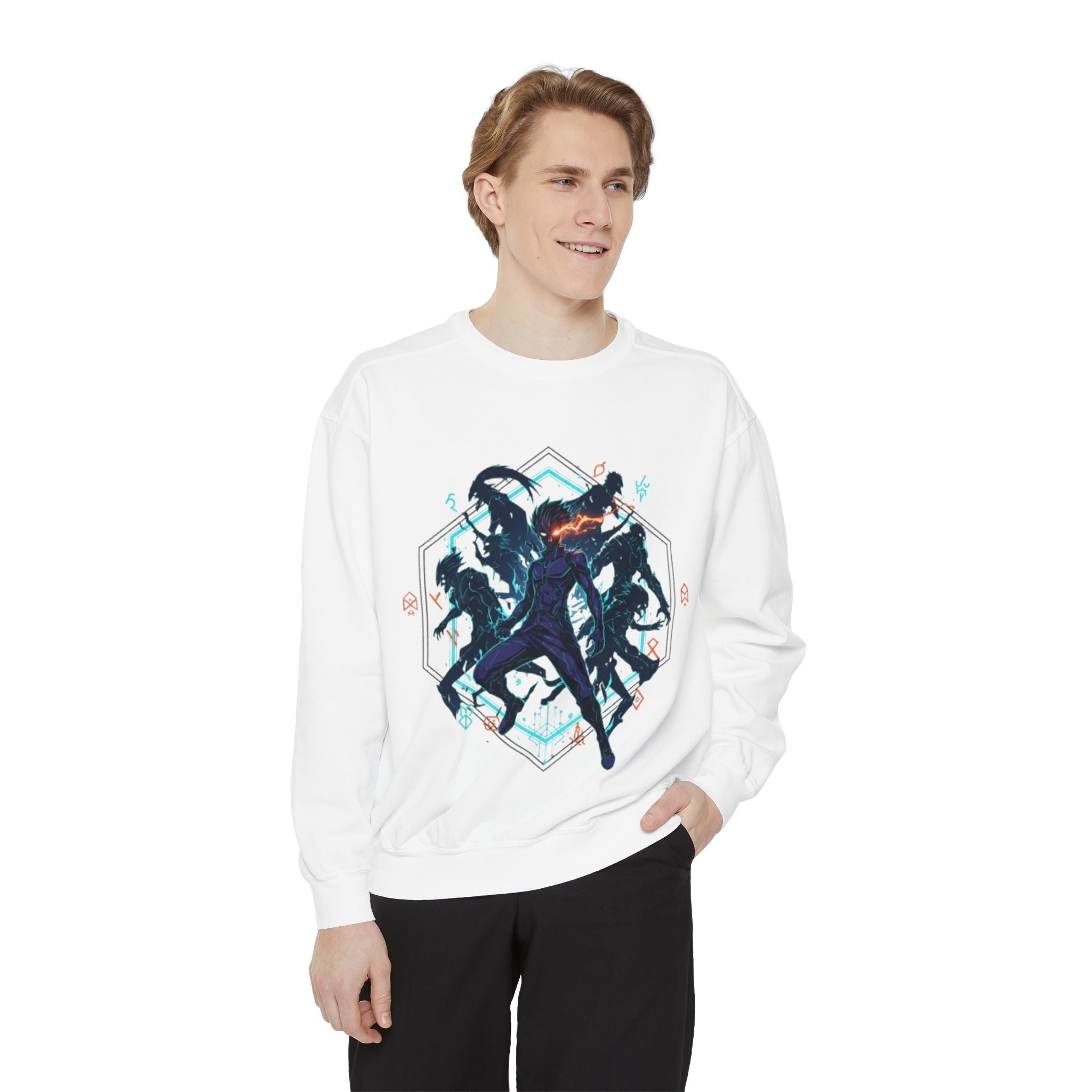 Action Squad Sweatshirt — Dynamic Shadow Fighters Graphic Crewneck