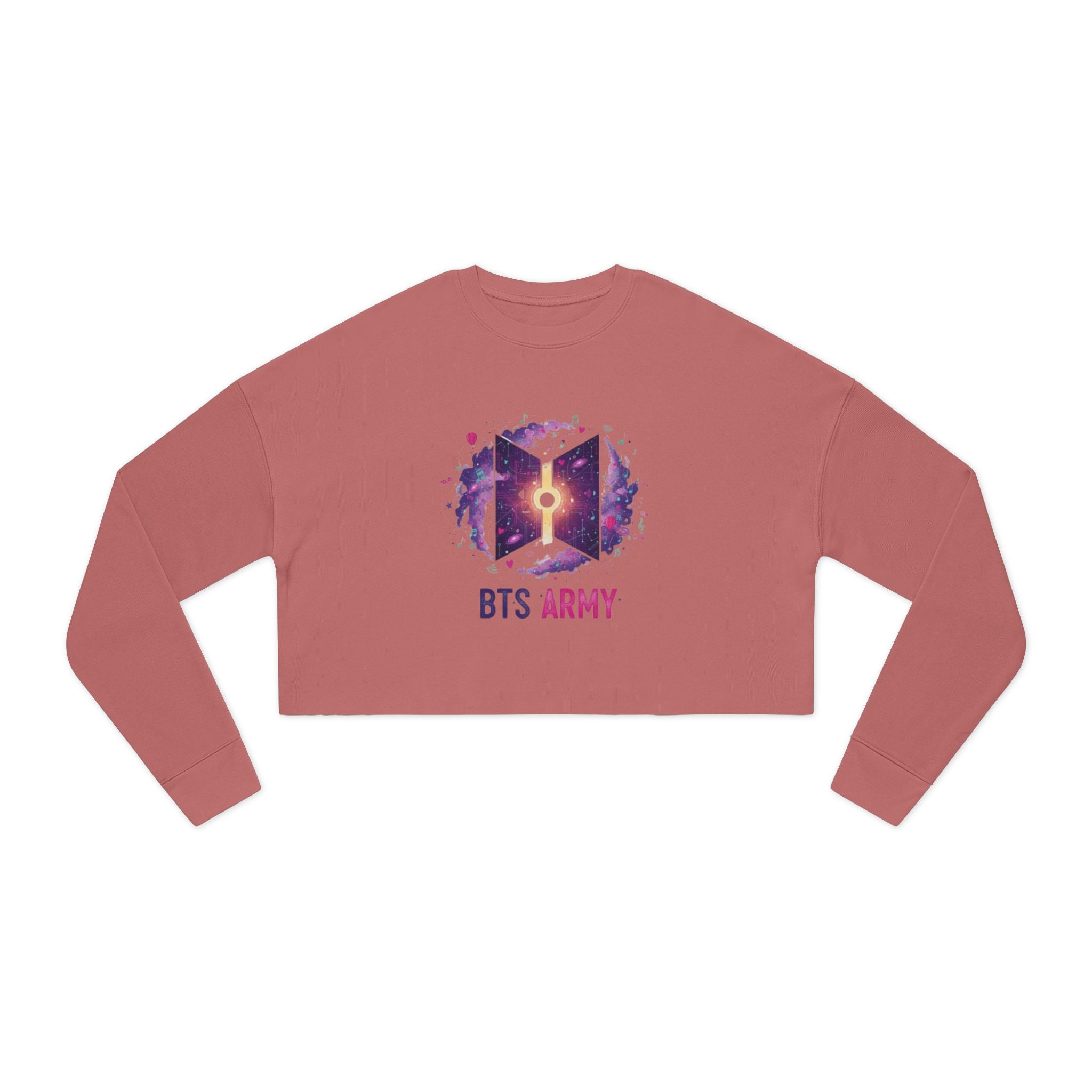 BTS ARMY Logo Cropped Sweatshirt — Women's K‑Pop Fan Crop Top