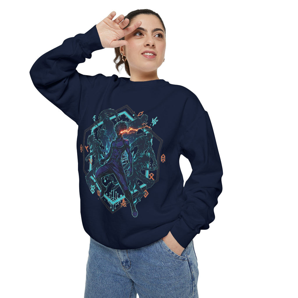 Action Squad Sweatshirt — Dynamic Shadow Fighters Graphic Crewneck